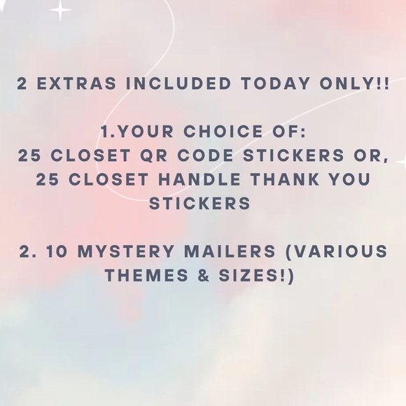 Pumpkin poly mailer bundle 10 count 10x13, includes thank you cards & stickers - Picture 9 of 9